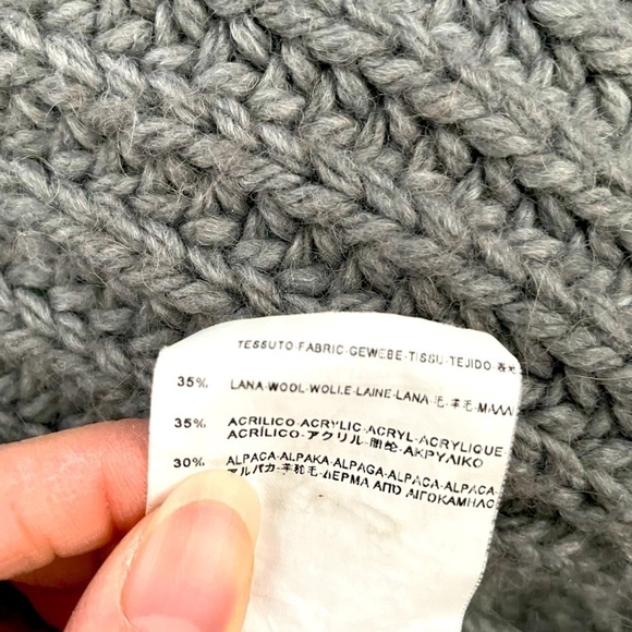 Balenciaga women chunky wool alpaca blend cardigan - Picture 5 of 6